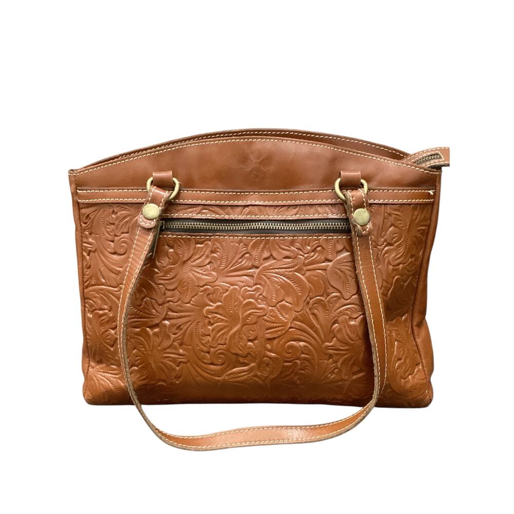 Patricia Nash Purse Women’s One Size Genuine Leather Poppy Florence Tooled Tote